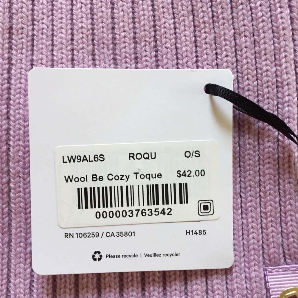 NWT ROQU LULULEMON WOOL BE COZY TOQUE - - One Size - Picture 3 of 7